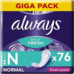 Always Daily Fresh Normal slipové vložky s parfumáciou 76 ks