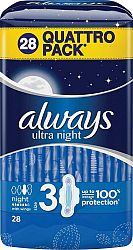 Always Ultra Night dámske vložky 28 ks