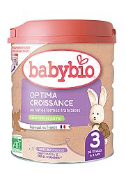 BABYBIO OPTIMA 3 Croissance dojčenské bio mlieko (800 g)