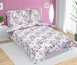 Bellatex obliečky bavlna satén růžové květy 140x200 70x90
