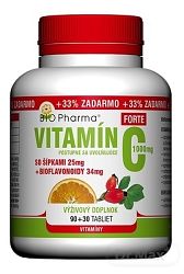 BIO Pharma Vitamín C so šípkami 1000 mg Forte 120 tabliet