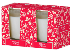 Emocio Sklo 52x65 mm 2ks v krabičce Holly Jolly - Enchanted Sparkle, vonná svíčka