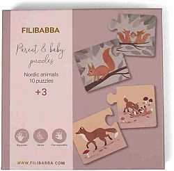 FILIBABBA Detské puzzle rodič a dieťa - severské zvieratká