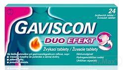 Gaviscon Duo Efekt Žuvacie tablety tbl.mnd.24