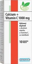 Generica Calcium + Vitamin C 1000mg 10 šumivých tabliet