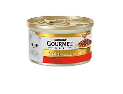Gourmet Gold cat Sauce Delight s hovězím v omáčce 85 g
