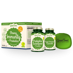 GreenFood Nutrition Strong Immunity & Probiotics + Pillbox 60+60 kapsúl