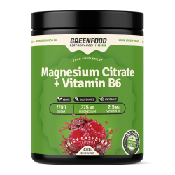 GreenFood Performance Magnesium Citrate + Vitamin B6 420 g Juicy Raspberry