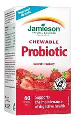 JAMIESON Probiotic tablety na cmúľanie s jahodovou príchuťou 60tbl.