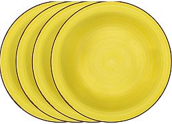 LAMART LT9062 Set hlbokých žltých tanierov HAPPY 4 ks
