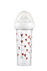 LE BIBERON FRANCAIS Dojčenská fľaša HEARTS, 210 ml, 0+m