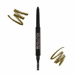 Makeup Revolution Duo Brow Definer ceruzka na obočie Brown 0,15 g