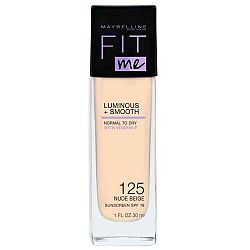 Maybelline Fit Me! SPF18 rozjasňující tekutý make-up 125 Nude Beige 30 ml