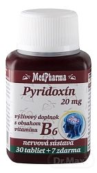 MedPharma Pyridoxin vitamin B6 20 mg 37 tabliet