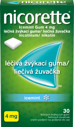 Nicorette Icemint Gum 4 mg gum.med.30 x 4 mg