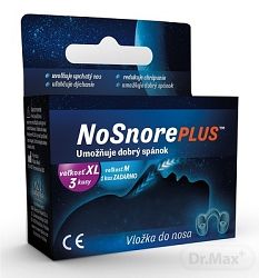 NoSnorePLUS silikónová vložka do nosa: veľkosť M 3 ks + veľkosť XL 1 ks