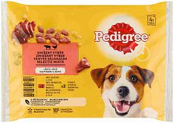 Pedigree dog Adult Multipack kuracie & jahňacie & hydinové & hovädzie mäso v želé 12 x 100 g