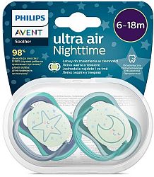 Philips AVENT Cumlík Ultra air nočný 6-18m chlapec 2ks