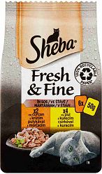 SHEBA MINI Fresh & Fine hydinové výběr 6 x 300 g