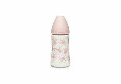 Suavinéx fľaša premium silikon zajac růžová 270ml