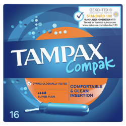 Tampax Compak Super tampóny s aplikátorom 16ks