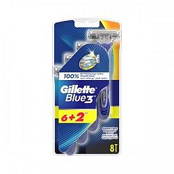 Gillette Blue3 pánske jednorazové holítka 6+2 ks