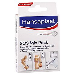 HANSAPLAST SOS Mix Pack balíček náplasti proti bolesti a tlaku na nohe 4 druhy