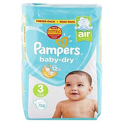PAMPERS Baby Dry detské plienky 3 6-10 kg 116 ks