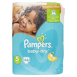 PAMPERS detské plienky Baby Dry 5 Junior 11-23 kg 46 ks
