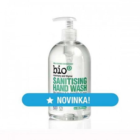 Bio-D tekuté antibakteriálne mydlo na ruky rozmarín a tymián 500 ml