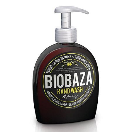 Biobaza HAND WASH tekuté mydlo na umývanie rúk pomaranč, citrón a grep 300 ml