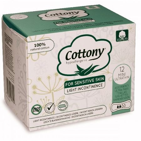 COTTONY inkontinečné vložky z bavlny-ultra mini 12 ks